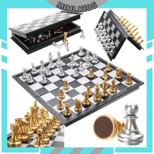 Bộ Cờ Vua Nam Châm Cao Cấp Gấp Gọn Siêu Tiện Dụng Kích Thước Lớn, Board Game cho Trẻ Em và Gia Đình