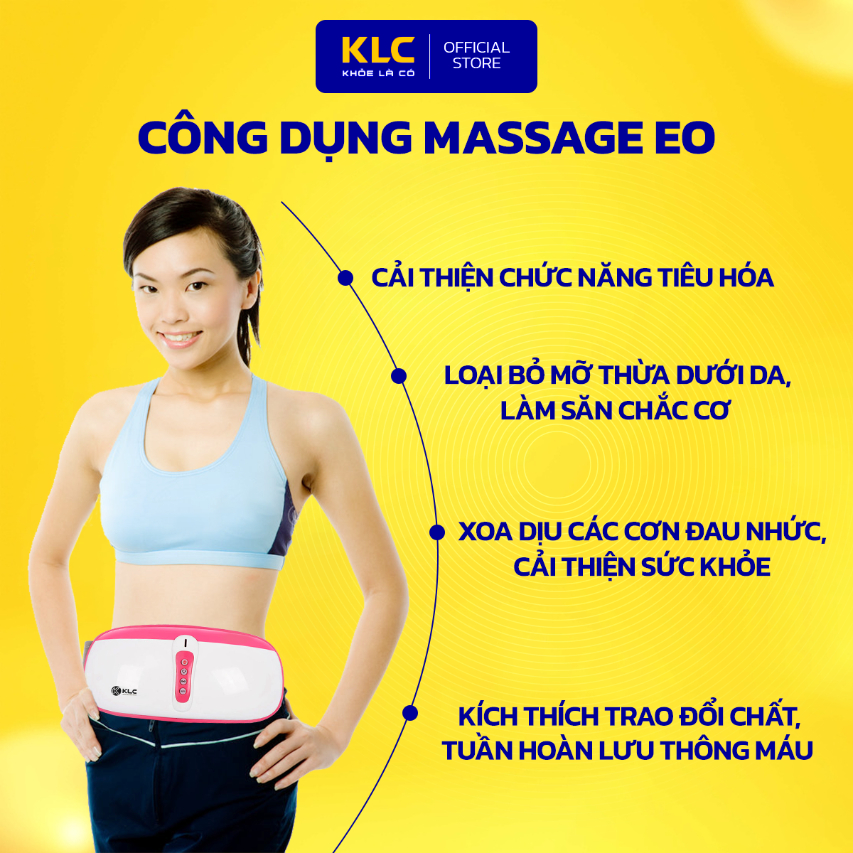 Máy Massage Bụng KLC, công nghệ nhiệt hồng ngoại, đánh tan mỡ hiệu quả, an toàn, mang lại vòng eo thon gọn