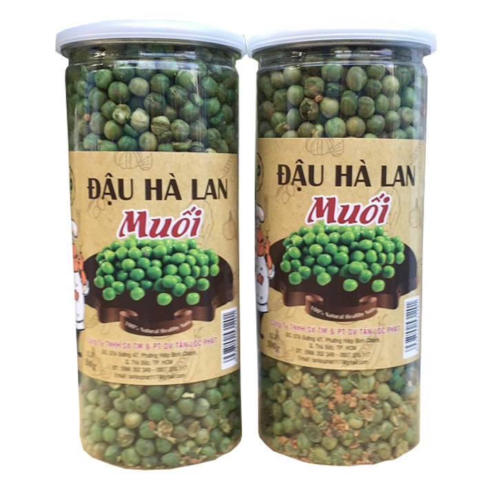 1KG ĐẬU HÀ LAN MUỐI GIÒN NGON [2 HŨ PET]