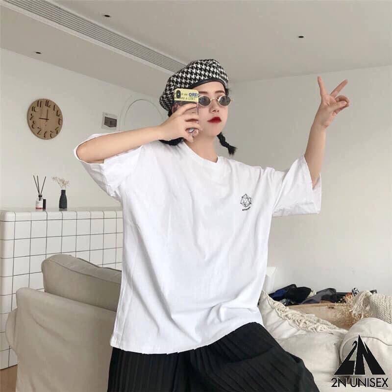 Áo thun tay lỡ form rộng - phông nam nữ cotton oversize - T shirt hình học - 2N Unisex