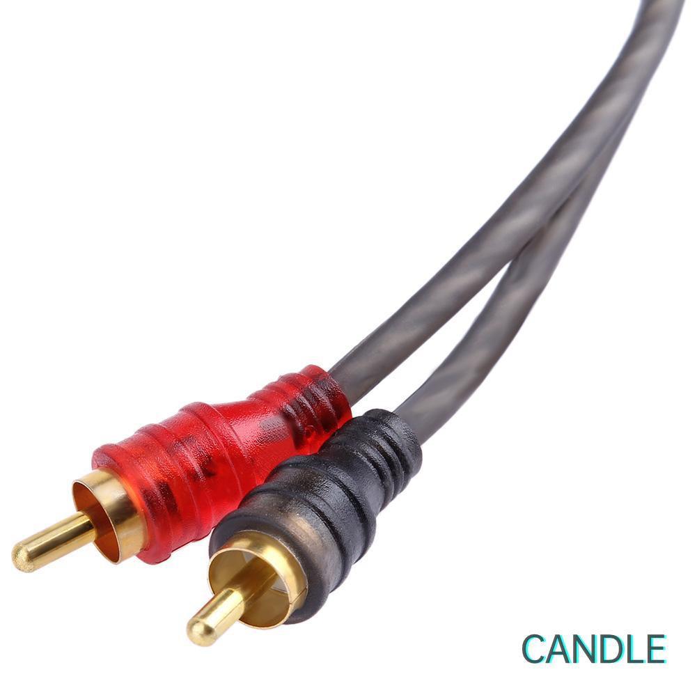 Cáp Chuyển Đổi Âm Thanh 5m / 16ft Từ 2 Đầu Đực Sang 2 Đầu Đực Rca Cho Xe Hơi