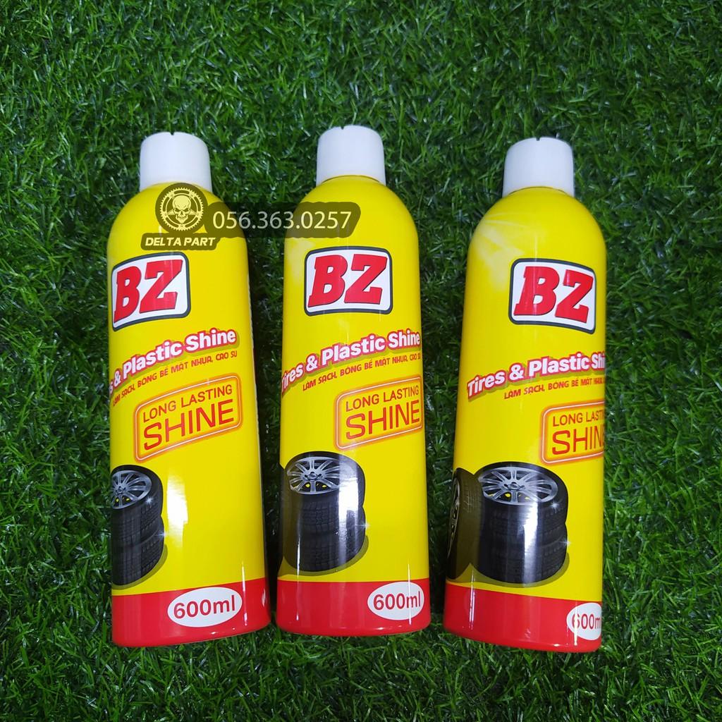 Chai xịt BZ vệ sinh dưỡng bóng lốp xe phục hồi nhựa nhám dưởng nhám bảo vệ chống bụi bẩn