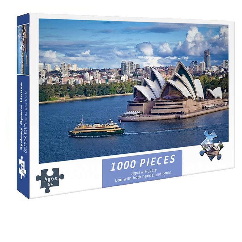 Bộ Tranh Ghép Xếp Hình 1000 Pcs Jigsaw Puzzle Tranh Ghép (75*50cm) Nhà Hát Opera Sydney Bản Đẹp Cao Cấp