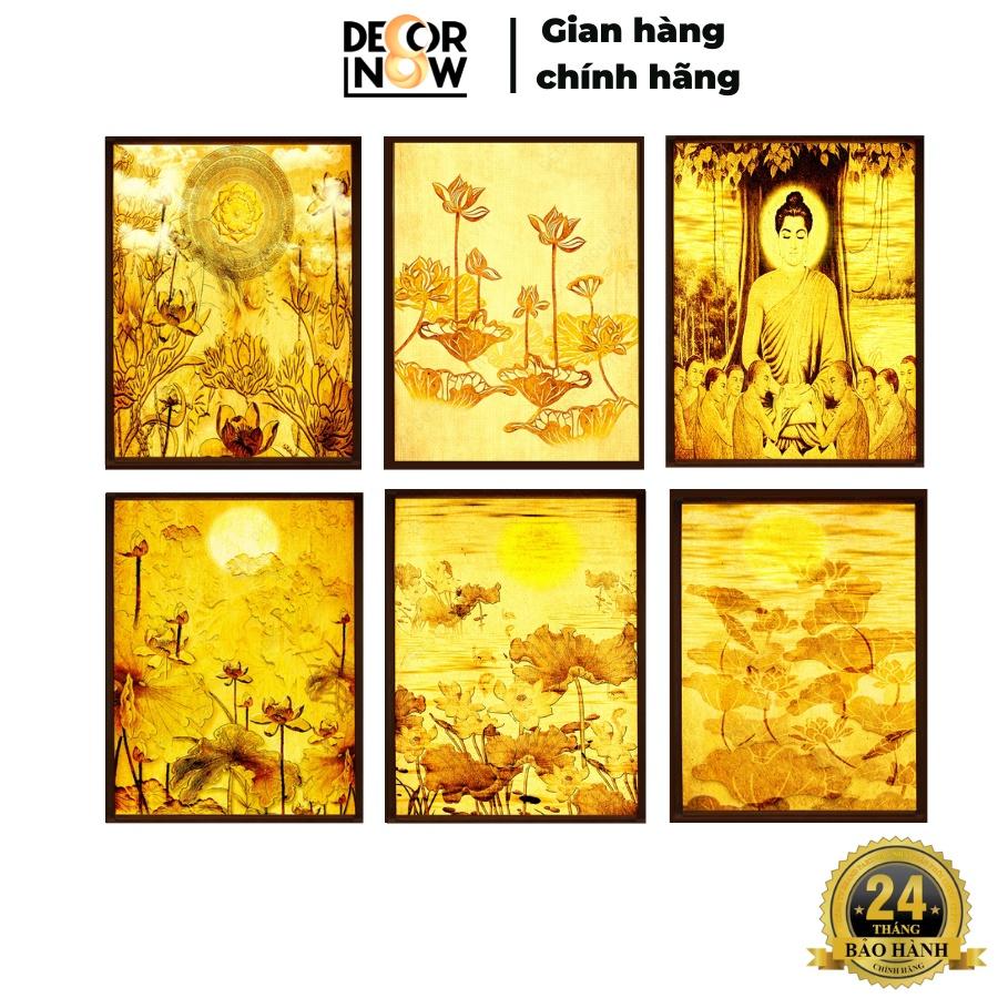 Đèn Hào Quang Phật In Tranh Trúc Chỉ ĐỨNG DECORNOW, Trang Trí Ban Thờ Cho Tượng Phật, Hào Quang Trúc Chỉ DCN-28