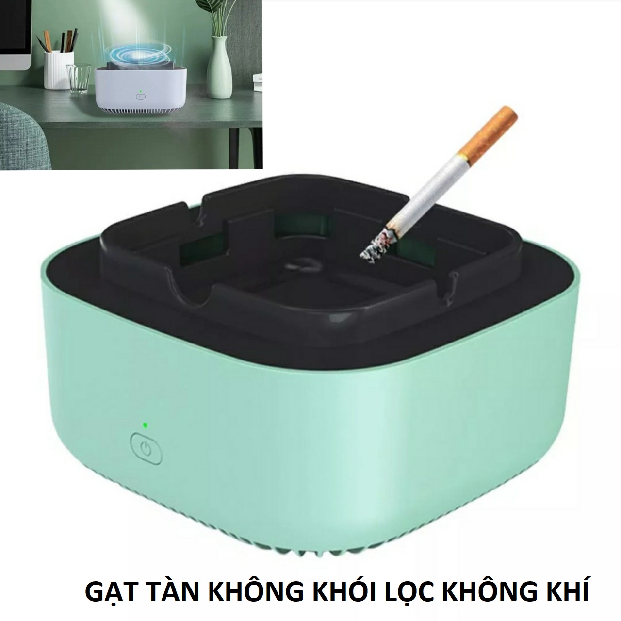 (LOẠI TỐT) Bộ Gạt tàn thuôc không khói có chức năng lọc không khí tạo ion tự động mẫu mới sang trọng