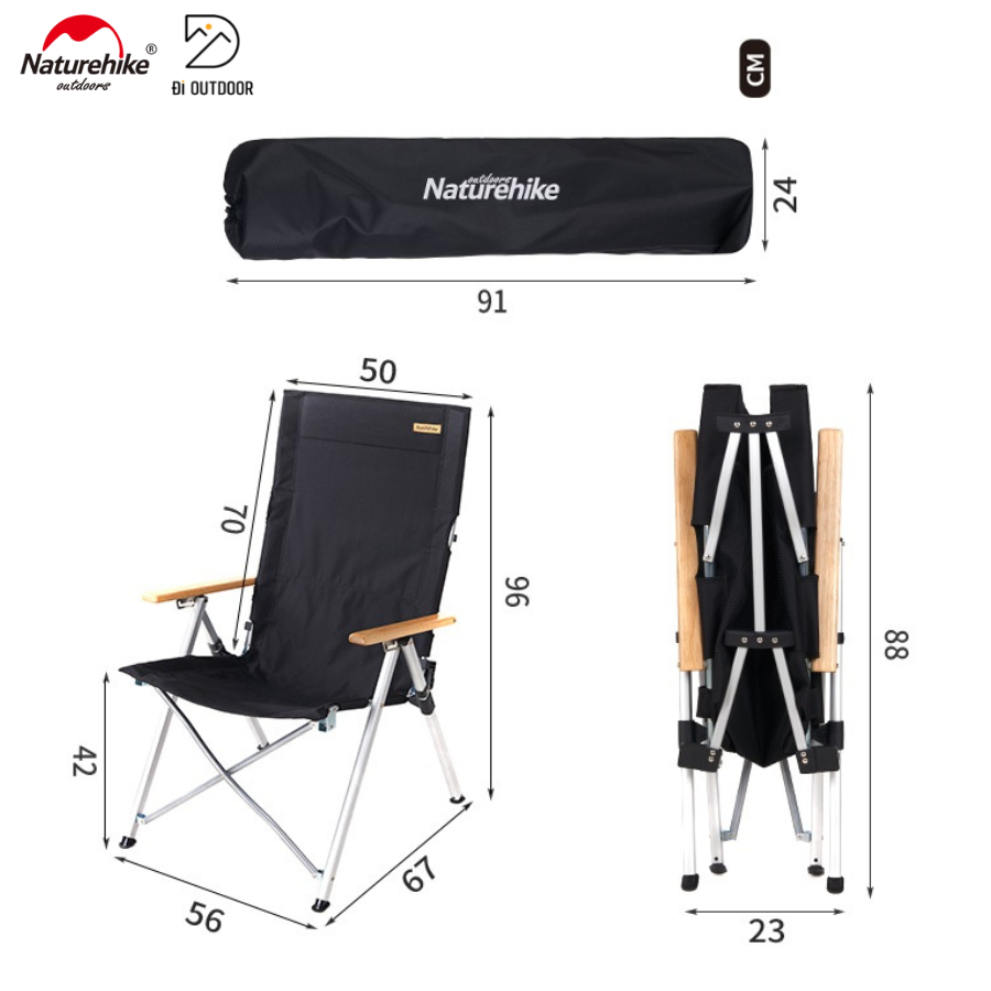 Ghế Xếp Ngả Lưng Naturehike NH17T003-Y Điều Chỉnh Khung Nhôm