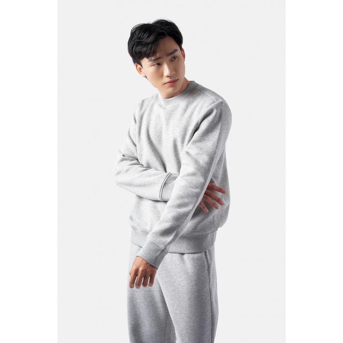 ÁO NỈ SWEATER NAM TAY DÀI THÊU LOGO FORM REGULAR - 10F22SWE001 | LASTORE MENSWEAR