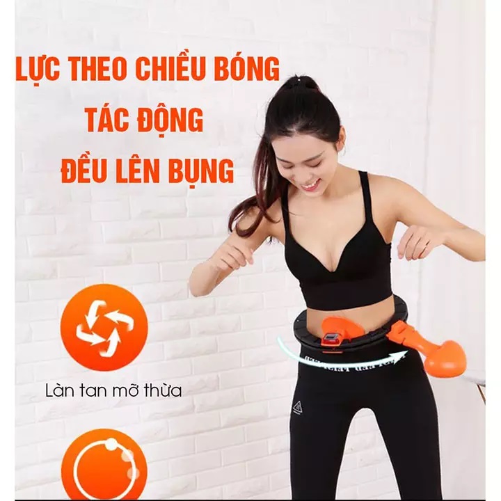 Vòng lắc eo giảm mỡ bụng thông minh thế hệ mới có máy đếm số vòng