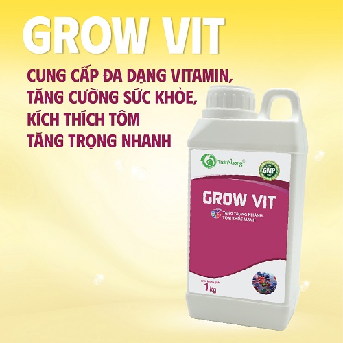 Dinh dưỡng đậm đặc cho tôm cá GROW VIT