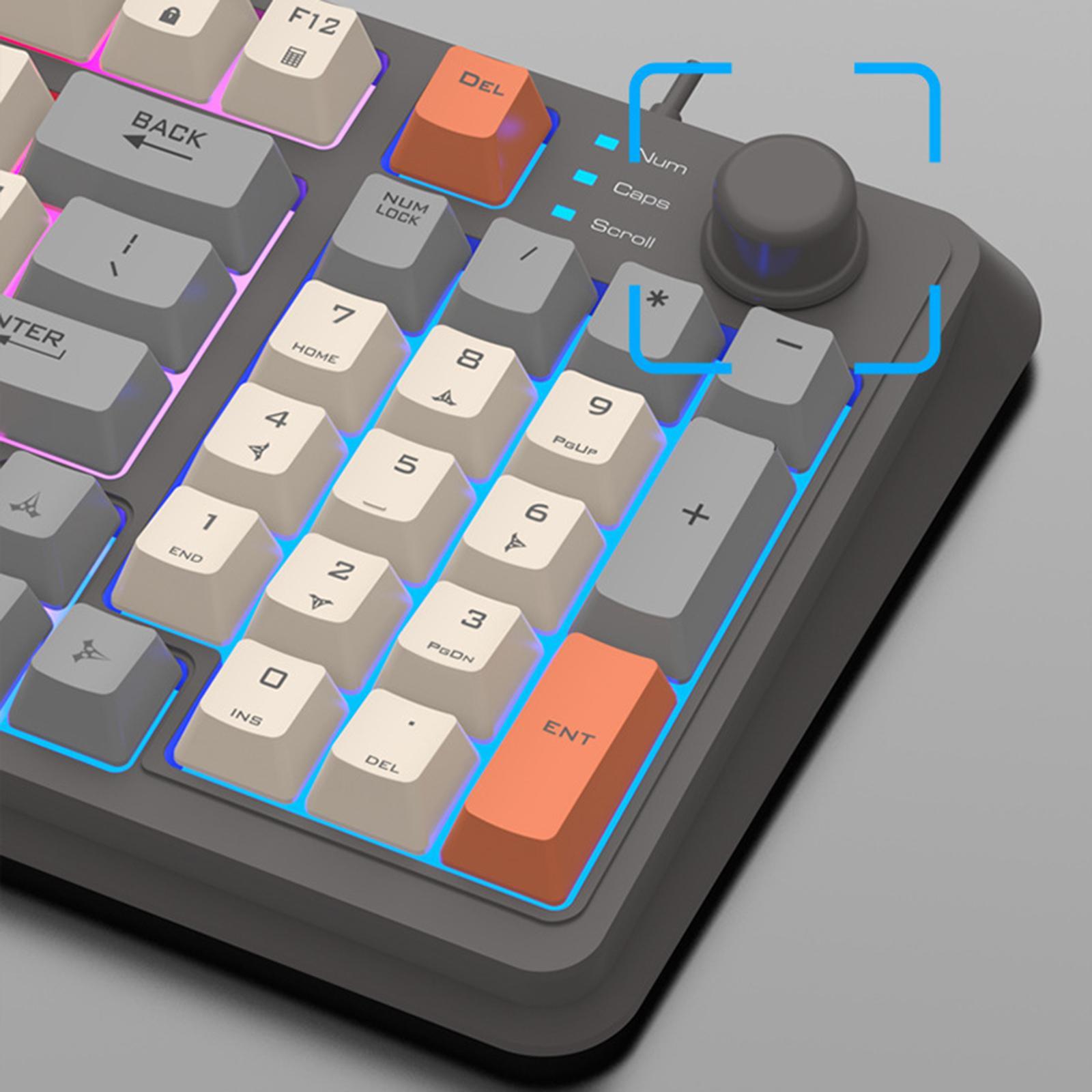 RGB Gaming Keyboard 94 Keys Compact USB Wired Keyboard for Windows PC Gamers