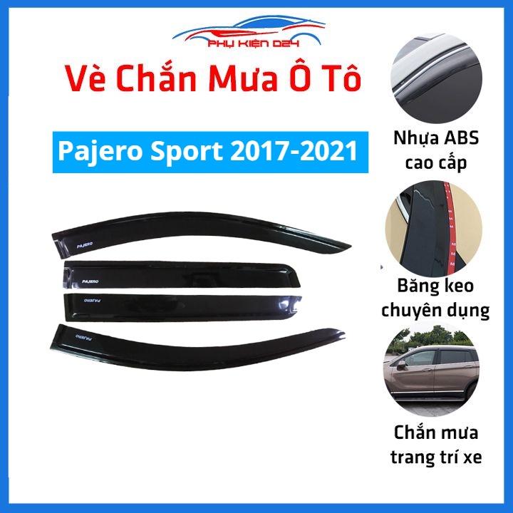 Vè mưa Pajero Sport 2017-2018-2019-2020-2021-2021 vè đen che mưa bảo vệ trang trí xe