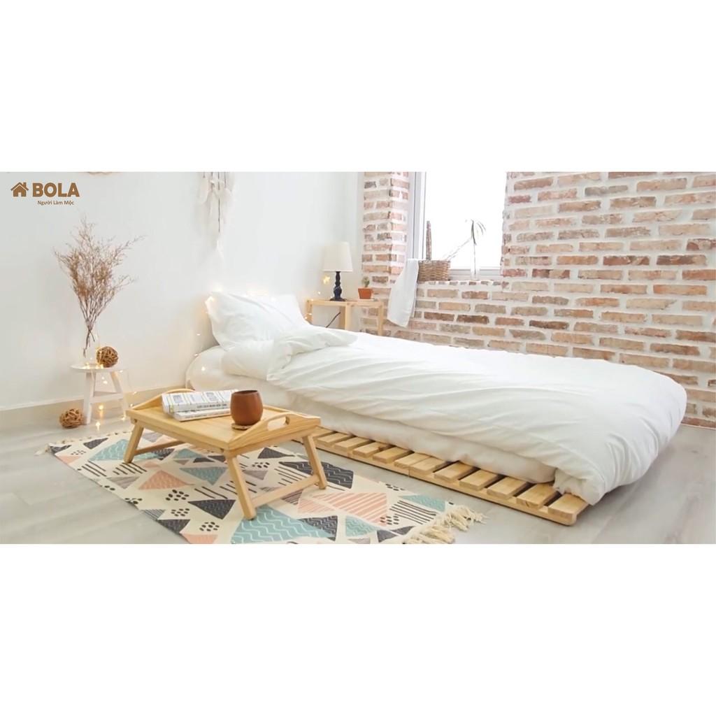 Giường Ngủ Pallet 1m2 Gỗ Thông Gấp Gọn Bola