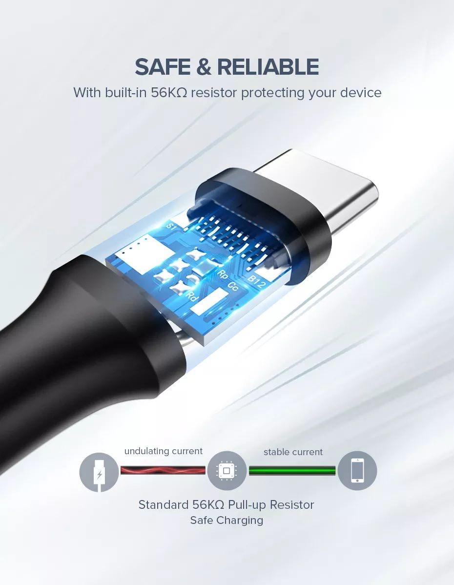 Ugreen UG60225US287TK 3m 2.0 màu trắng cáp Usb ra Type C sạc và truyền dữ liệu - HÀNG CHÍNH HÃNG