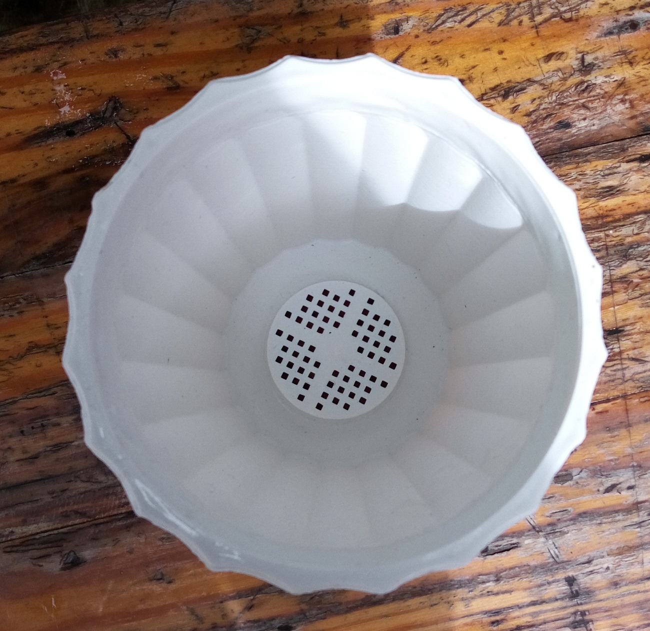 Combo 10 chậu khía nhựa màu trắng size 13x13x9cm