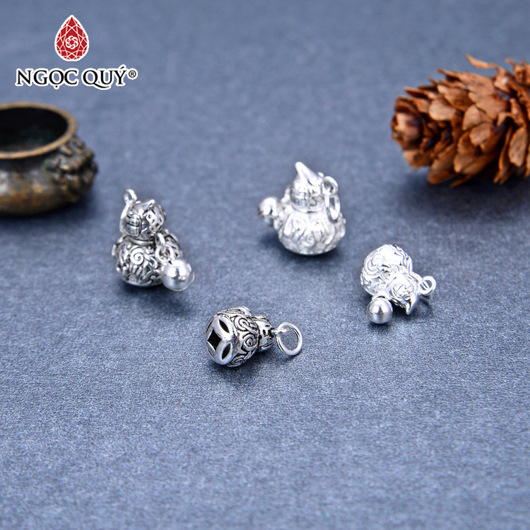 Charm bạc hồ lô treo - Ngọc Quý Gemstones