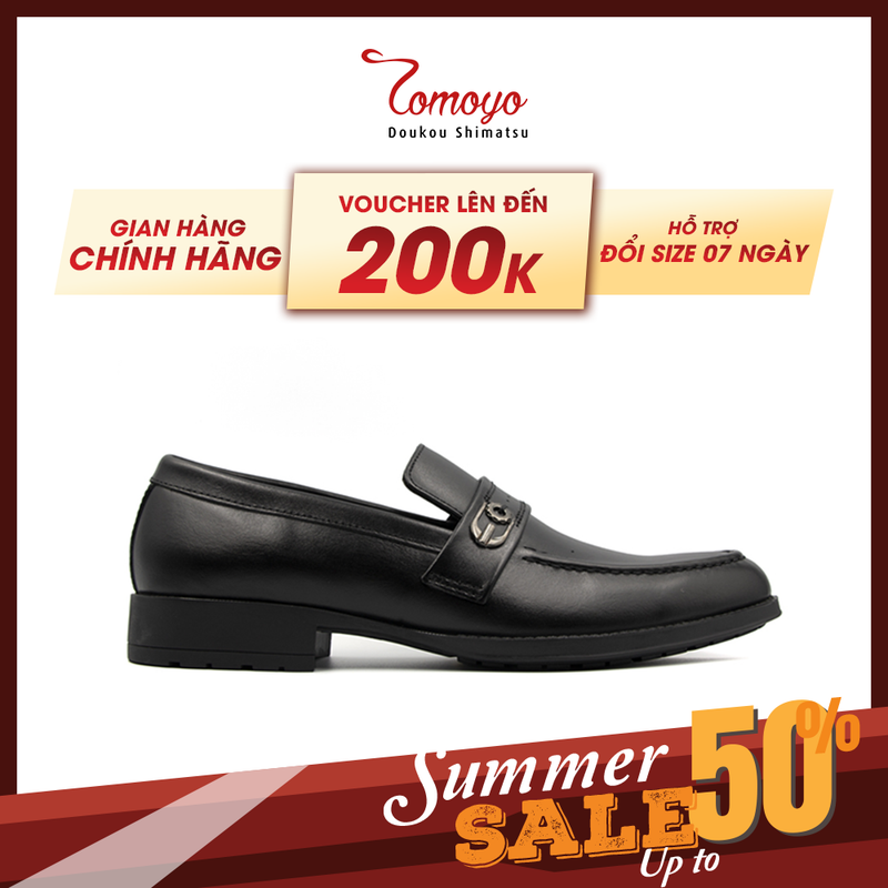 Giày Da Nam Bit Loafer Tomoyo TMN06901