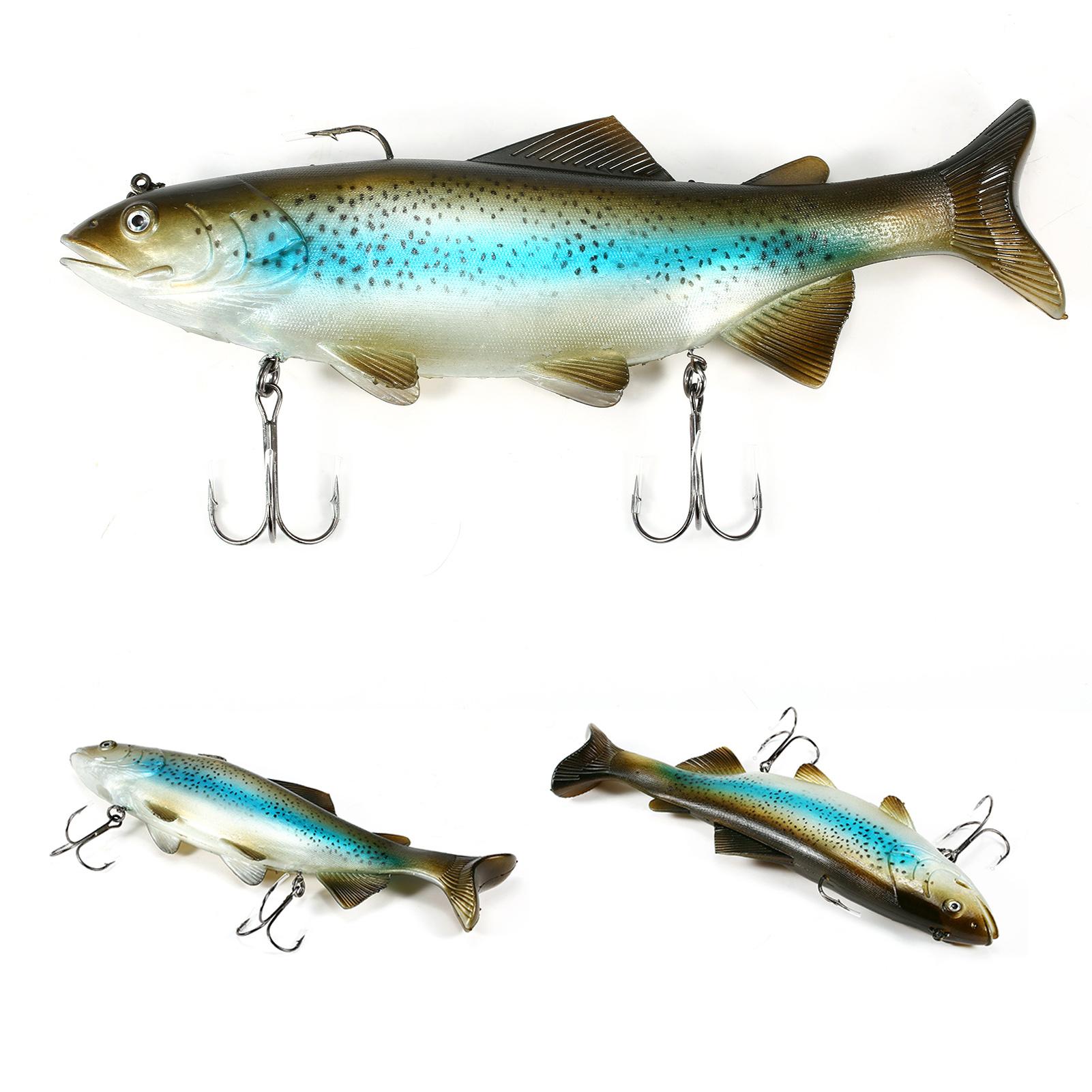 30cm / 11.8 Inch Lifelike PVC Fishing Lure Soft Bait Artificial Sea Fishing Lure with Hooks