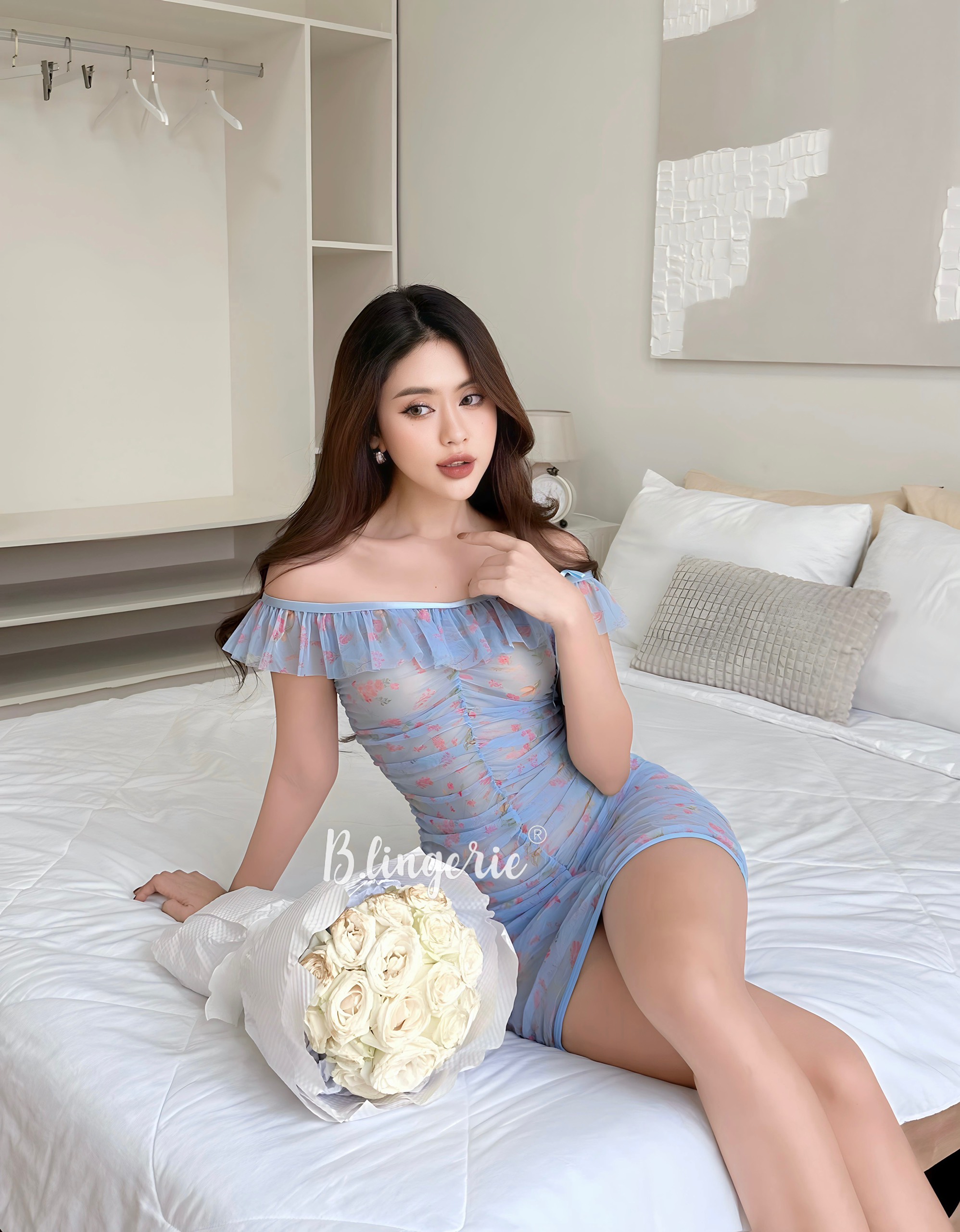 Váy Ngủ Trễ Vai Gợi Cảm - B.Lingerie