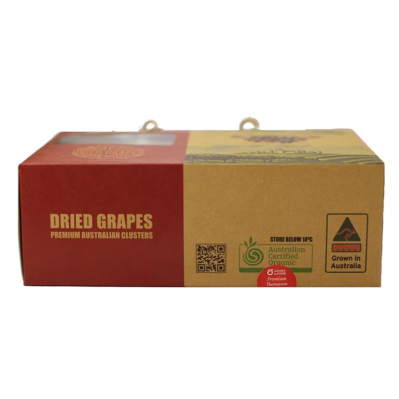 Nho khô nguyên cành THOMPSON Úc Dried Grapes Adora st Food (mẫu Quà Tết 1kg/hộp) ngon, bổ dưỡng, giàu vitamin, khoáng chất tự nhiên-QuaTangMe Extaste