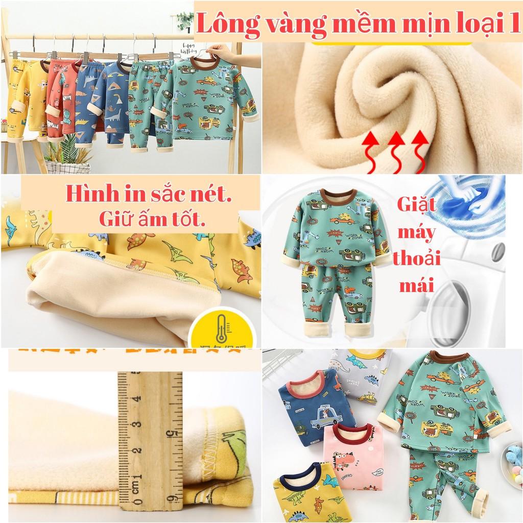 Bộ cotton nỉ Hàn Quốc thu đông dài tay cho bé