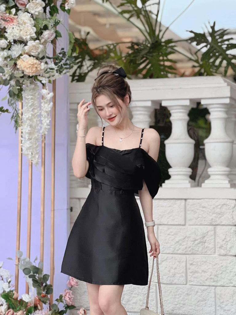 ĐẦM XÒE DÂY ĐÍNH NGỌC PHỐI VOAN 13578