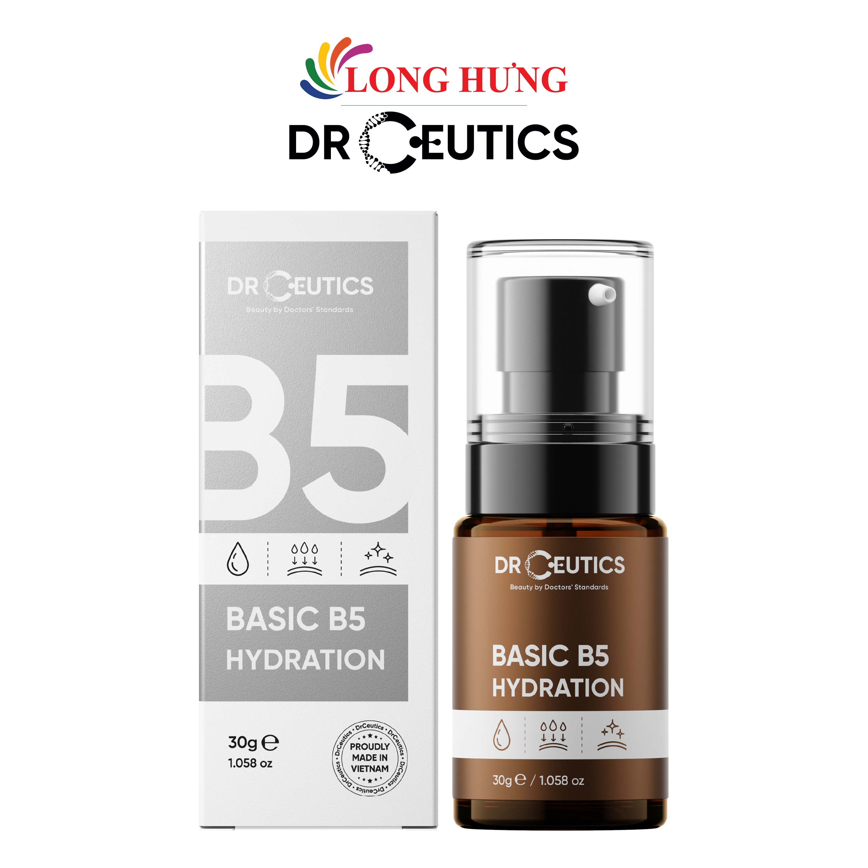 Tinh chất DrCeutics Basic B5 Hydration giúp cấp ẩm dành cho da dầu (30g) - Hàng chính hãng