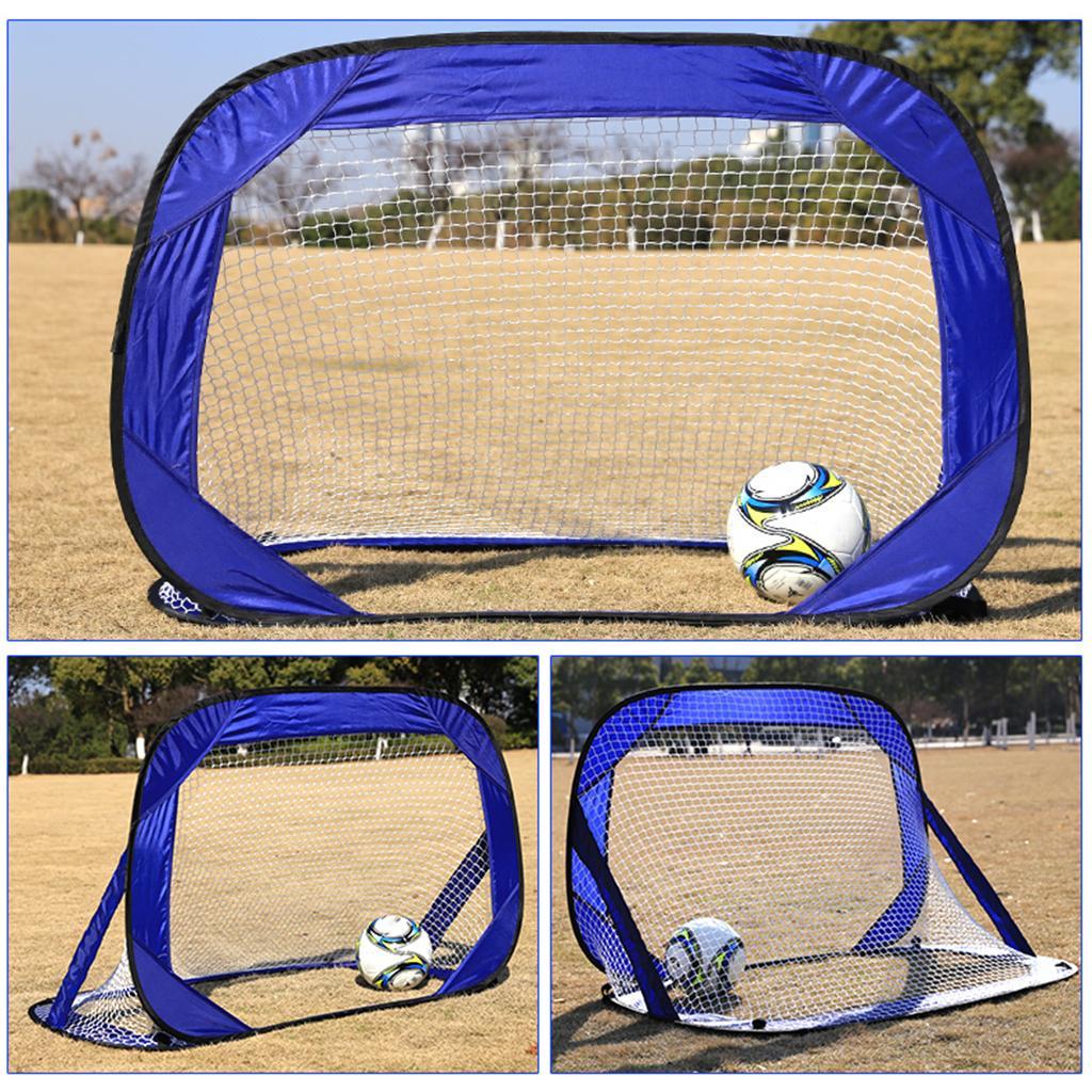 Small Size Portable Soccer Goal for Kids Outdoor Playing Training - Blue