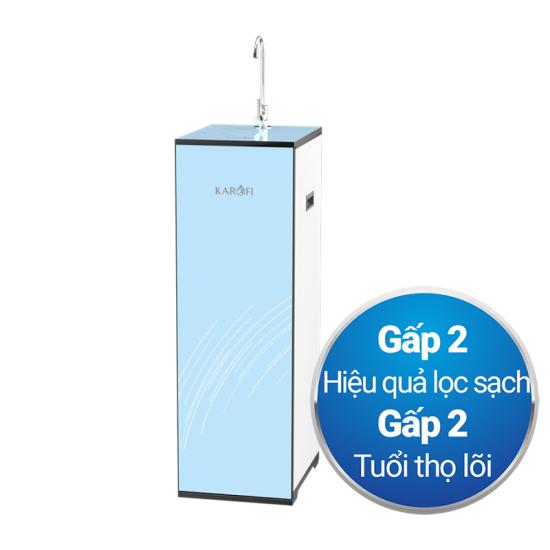 Máy lọc nước 10 lõi Karofi KAQ-L08 - Màng RO Hàn 100 GPD, Lõi Smax Pro V &amp; HP 6.0 bổ sung khoáng chất - Giao lắp mi - Hàng Chính Hãng