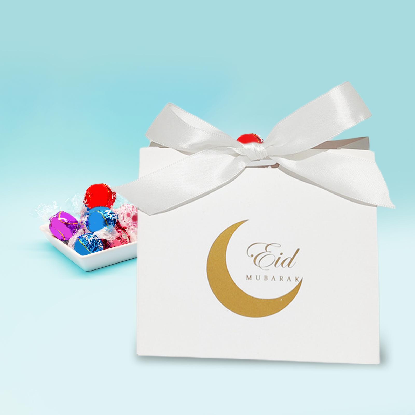 50 Pieces Favor Boxes Gift Bags Moon Pattern for Baby Shower Decorations White