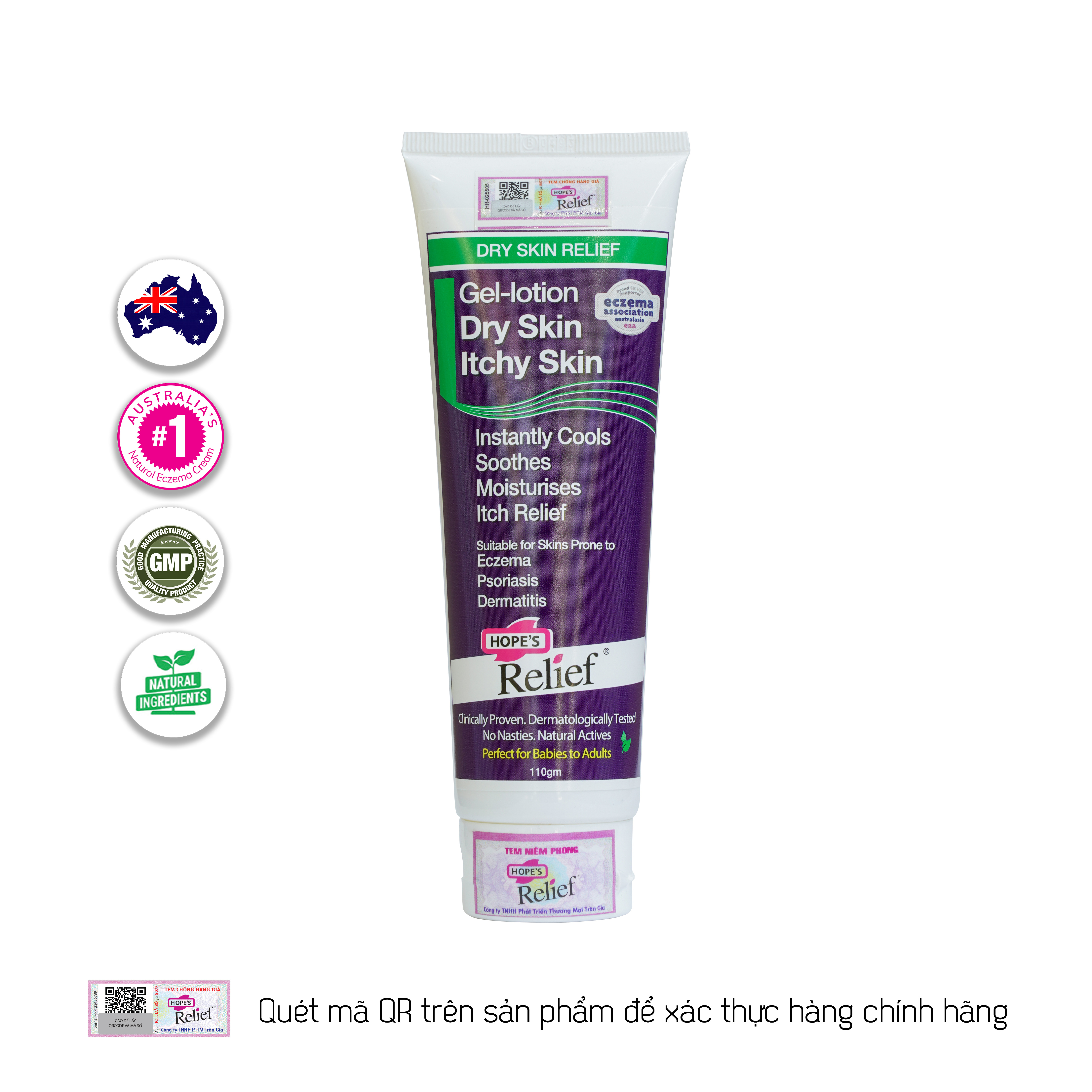 Gel dưỡng da Hope’s Relief cho da eczema, viêm da, vẩy nến (110g)