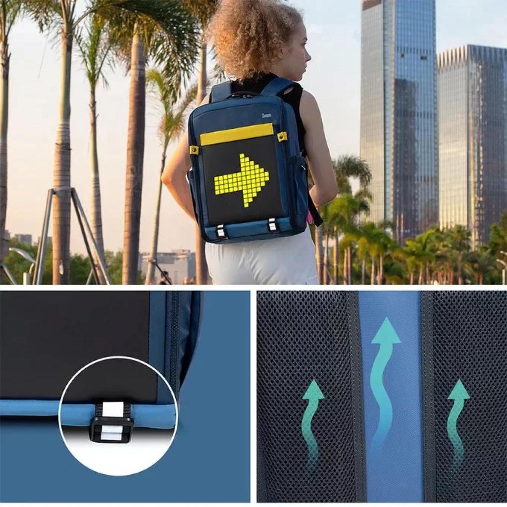 Balo Divoom Pixoo Backpack-S màn hình LED thông minh, sáng tạo, bảo hành 12 tháng - Hàng chính hãng