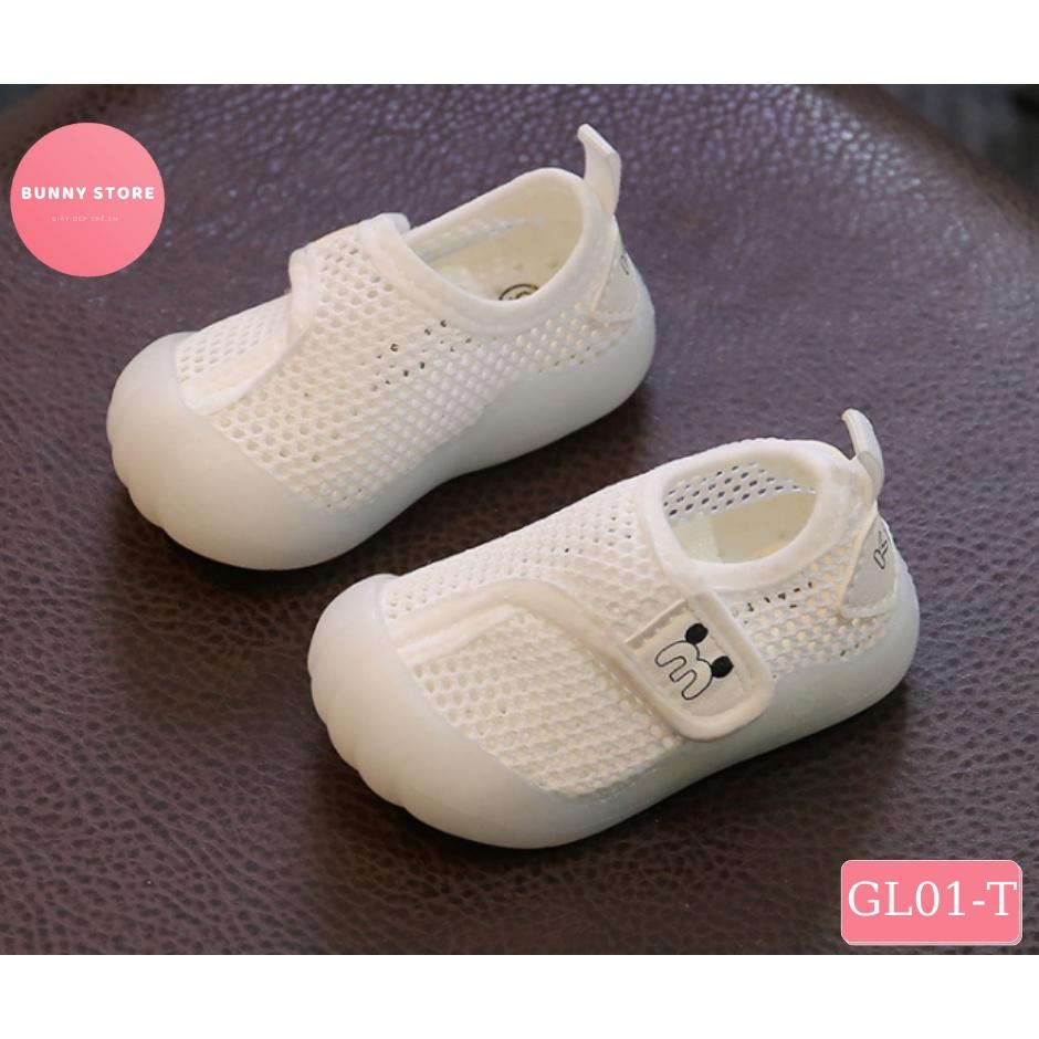 Giày tập đi cho bé trai bé gái lưới thoáng khí Bunny store, giày cho bé phù hợp trẻ em từ 8 tháng đến 3 tuổi đế mềm