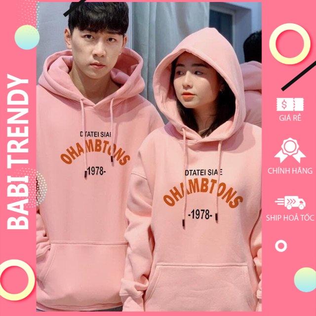 Áo hoodie nam nữ áo khoác couple Ohambtons unisex phong cách ovesize nỉ siêu đẹp Form Rộng – ST13 - babitrendy