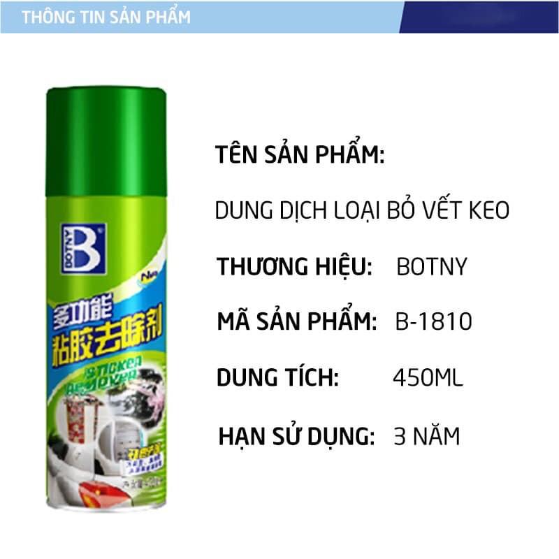 Dung dịch tẩy vết keo dán BOTNY Sticker Remover 450ml