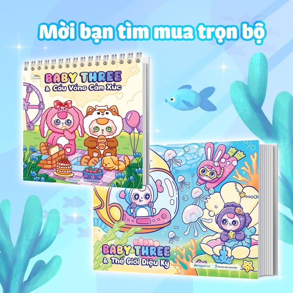 Sách - Tô Màu Baby Three &amp; Thế Giới Diệu Kỳ - Megabook