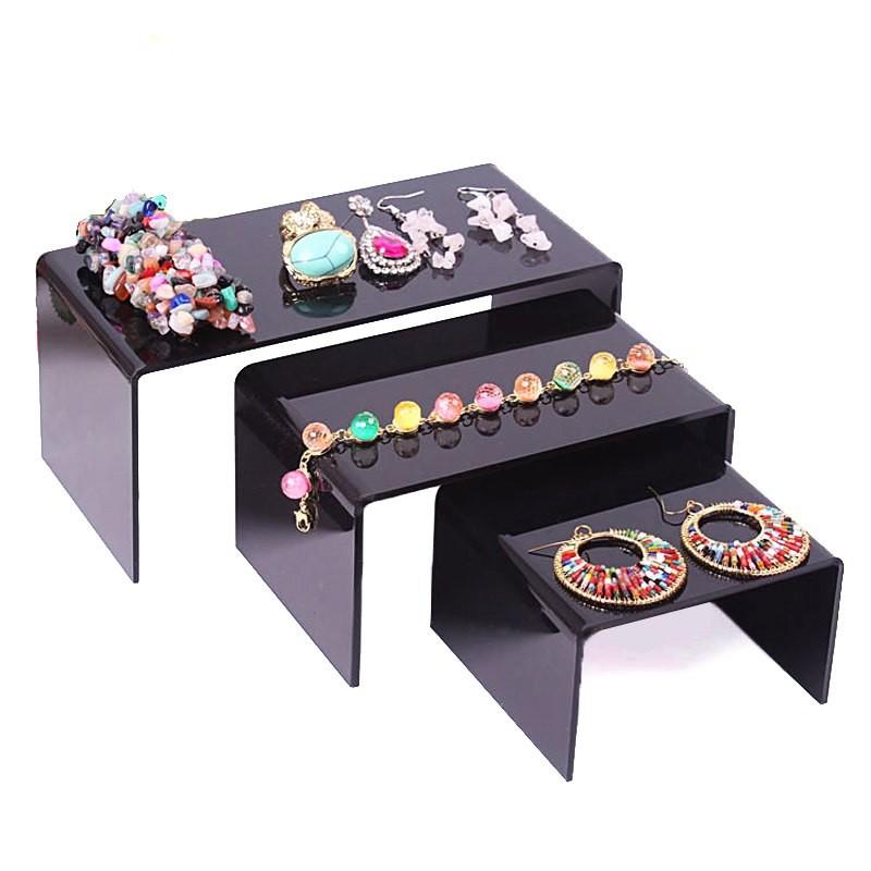 Bộ 3 Kệ Mica TRONG SUỐT DÀY 5 LY Trưng Bày Bóp Ví Nam/Nữ Kiểu Chữ U