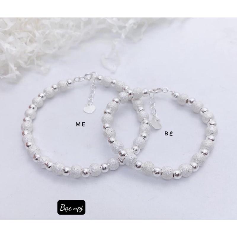 Lắc Tay Bi Cát , Vòng tay bi Cát cho mẹ và bé️ Miễn Phí khắc tên kèm họa tiết ️ Bạc Ta- Bạc Npj