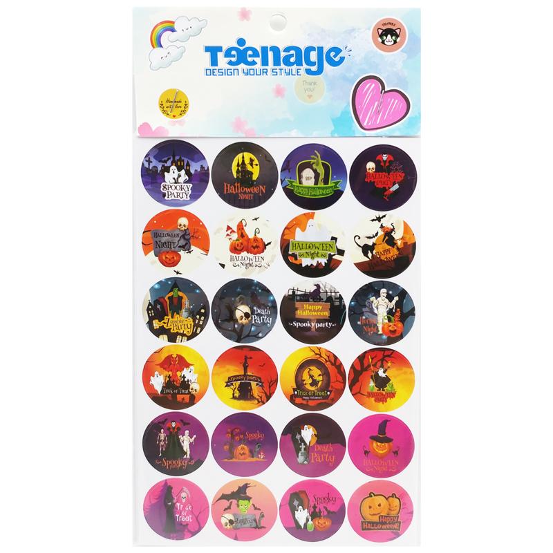 Bộ 240 Hình Sticker Cổ Động Halloween 02 - Teenage