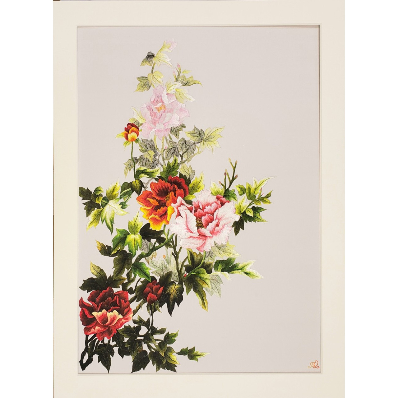 Hoa mẫu đơn 09 - pq118 - 62x82cm