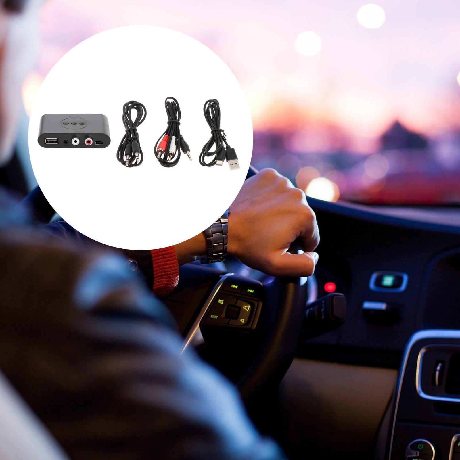 2X Portable Receiver Bluetooth 5.0 Audio Adapter 3.5mm RCA for Home Stereo