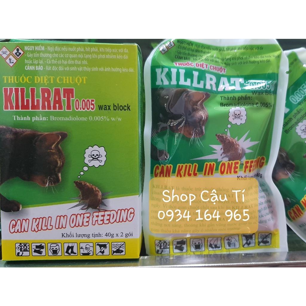 Thuốc diệt chuột Kill Rat 0.005 wax block 40g (Không cần trộn thức ăn)