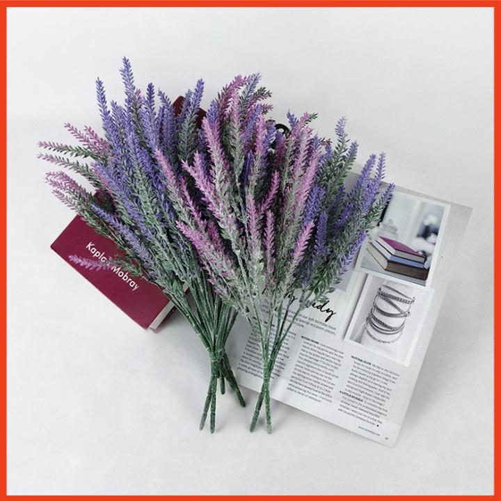 Hoa giả lavender gồm 5 màu trang trí decor nhà cửa shop đồ 38cm