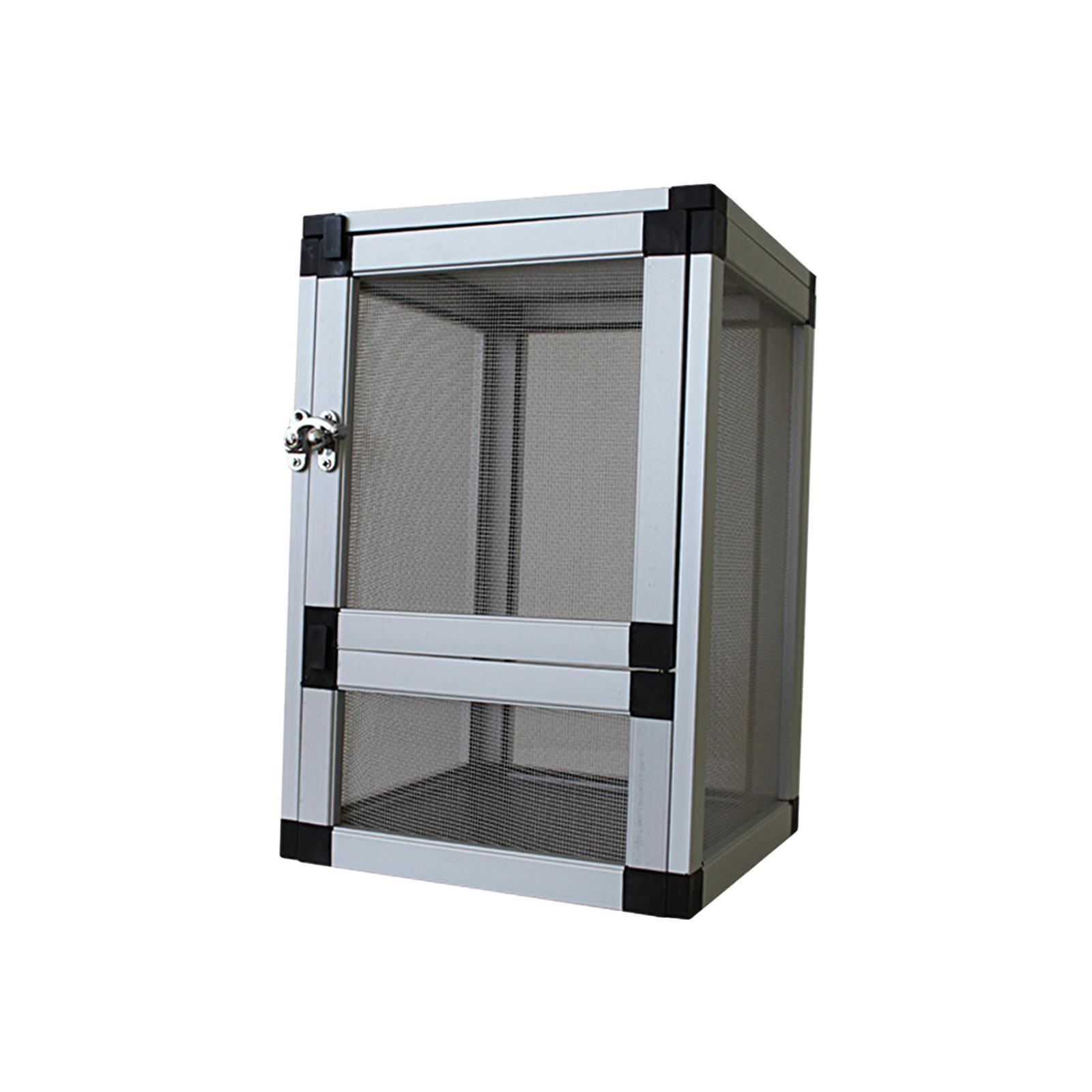 Reptiles Habitat Reptile Cage Storage Ventilation Feeding Air Screen Cages Breeding Box for Frog Snake Bearded Dragon Butterflies Hermit