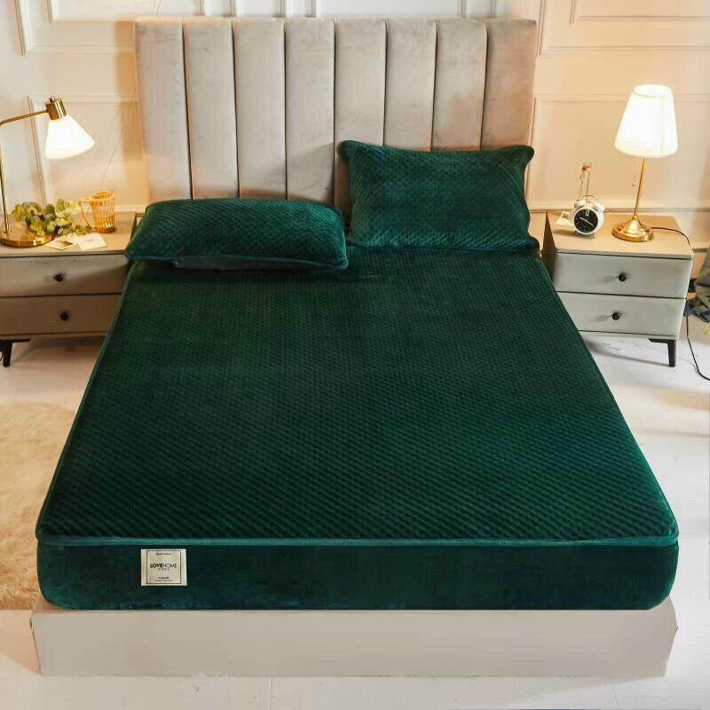 Bộ ga gối nỉ nhung mẫu mới 3 món 1m6x2m
