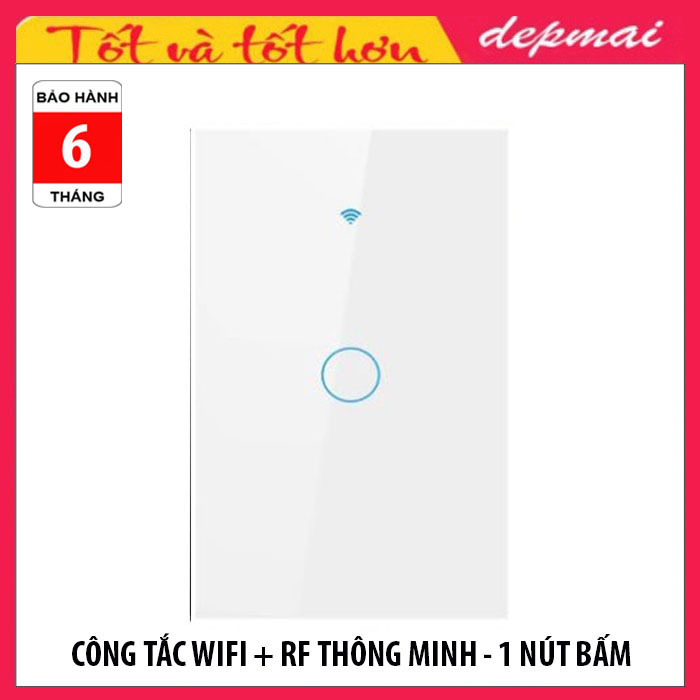 Công Tắc Thông Minh Wifi sử ụng APP SmartLife Cảm Ứng 1-2-3-4 Nút Hình Chữ Nhật Điều Khiển Từ Xa