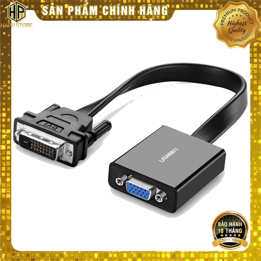 Cáp chuyển đổi DVI 24+1 to VGA Ugreen 40259 dây dẹt chính hãng -Hàng Chính Hãng