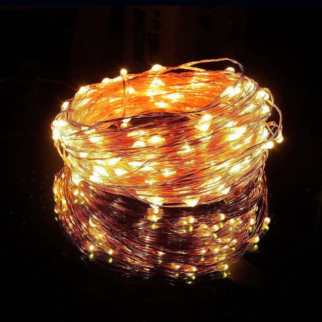 100LED Cooper Wire Fairy String Light Party Wedding Xmas Decor Warm White