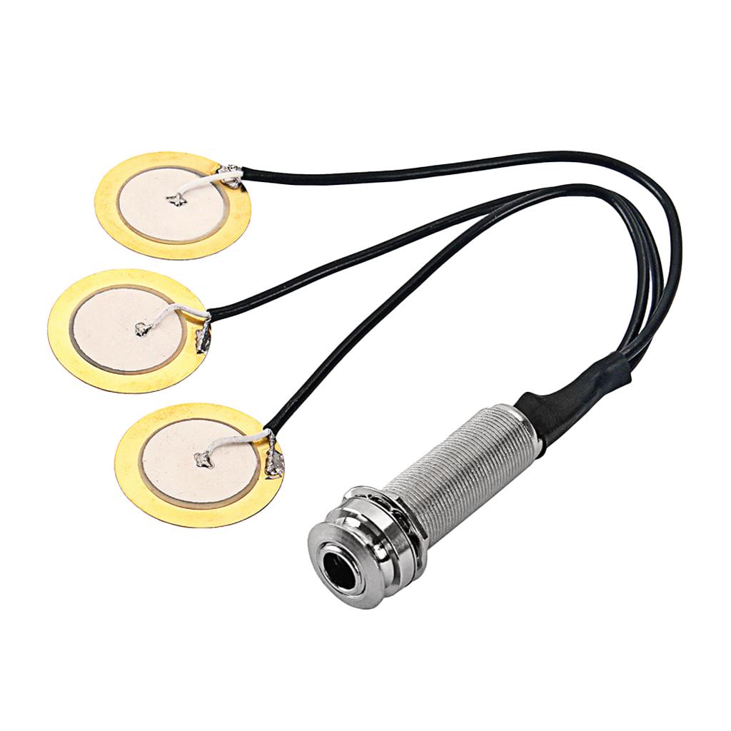 Acoustic Guitar Pickup Piezo 3 Transducer For Guitar Parts Accessories