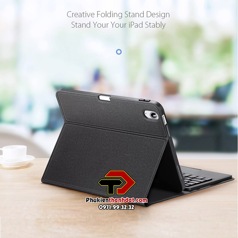 Bao da kèm bàn phím có di chuột cho iPad Gen 10 10.9 inch 2022 có ngăn để bút tiên lợi, chống sốc tốt - Hàng nhập khẩu