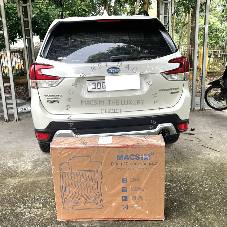 Hàng loại 2 Thảm lót sàn xe ô tô Subaru Forester 2019+  Nhãn hiệu Macsim chất liệu nhựa TPE màu đen